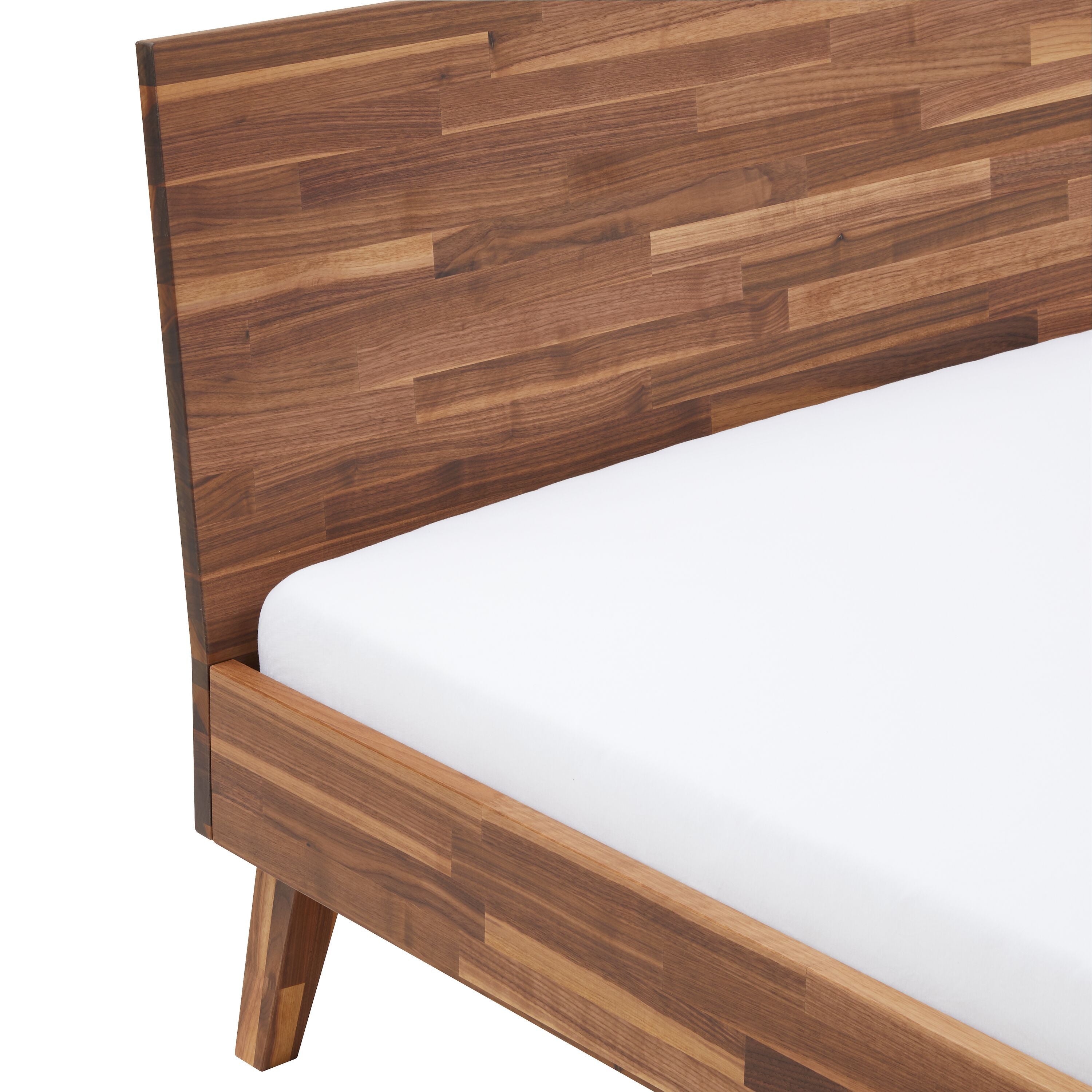 CARA Bett - Nussbaum / B: 180.0 cm x T: 200.0 cm