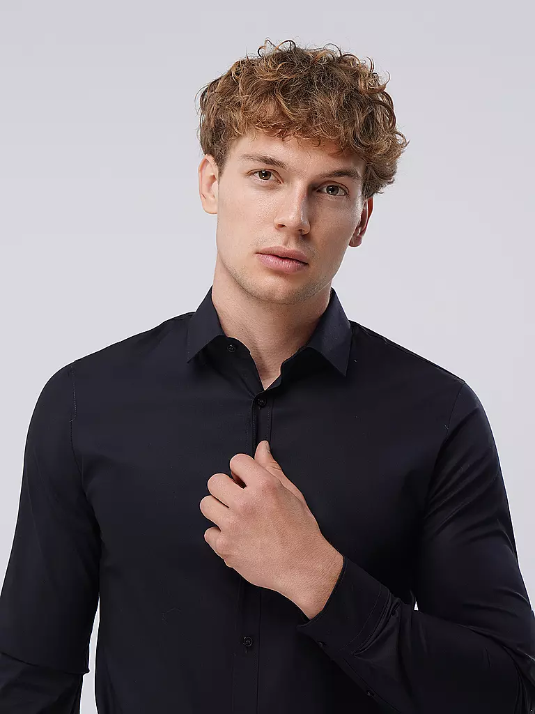OLYMP NO.6 Business Hemd Super Slim schwarz