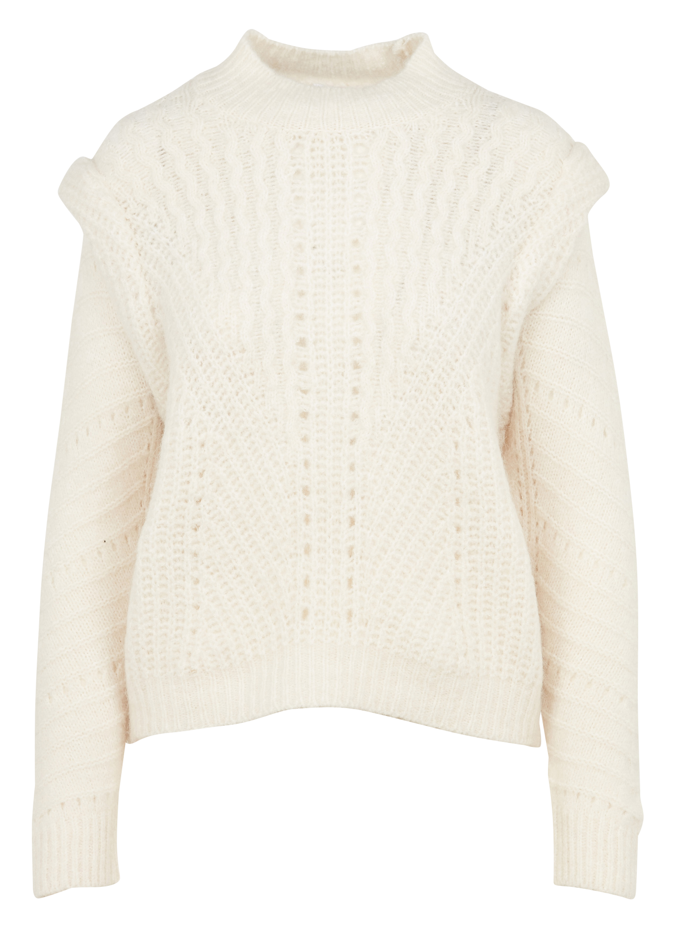 Pull col rond| Beige