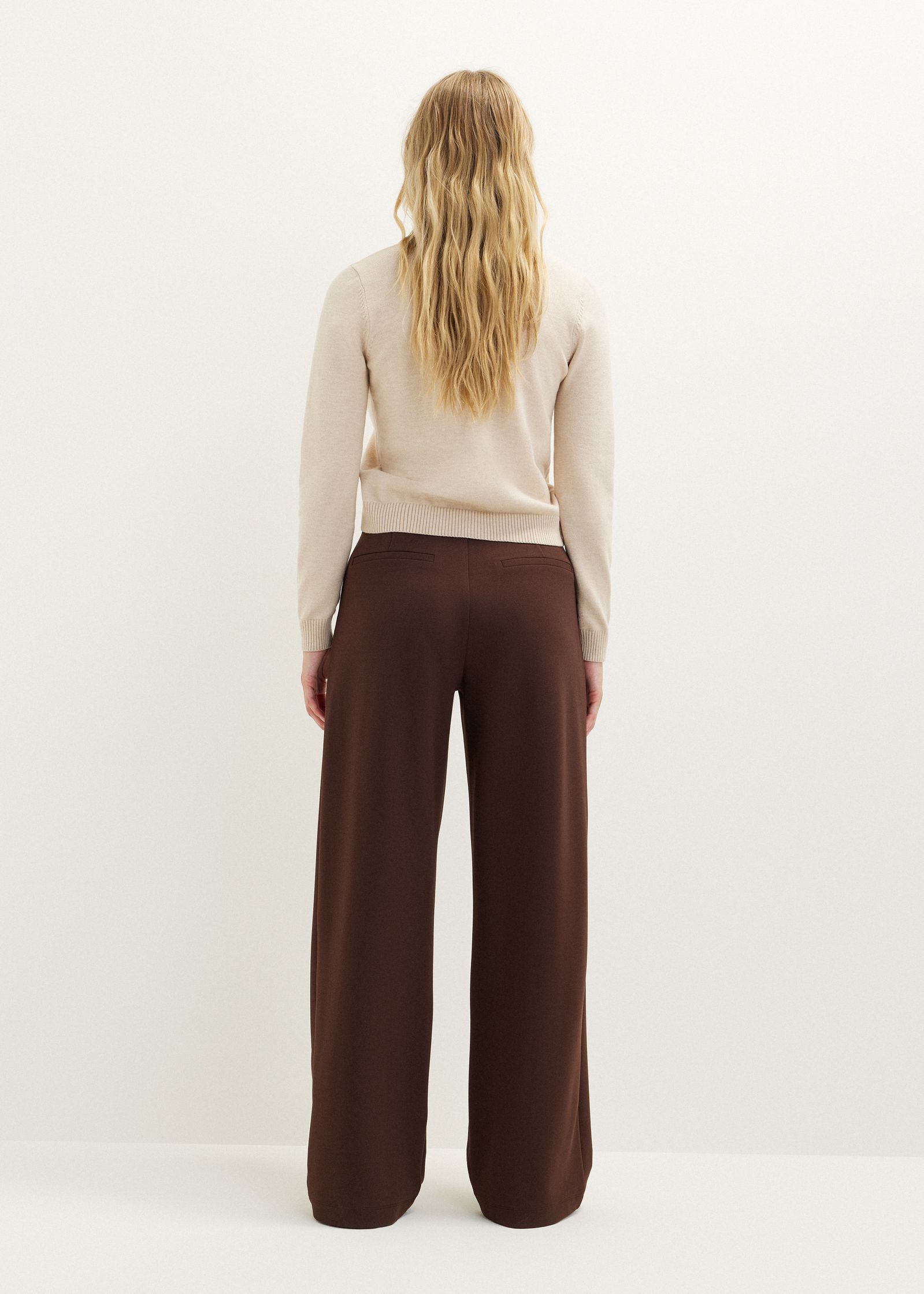 Wijde broek met plooien