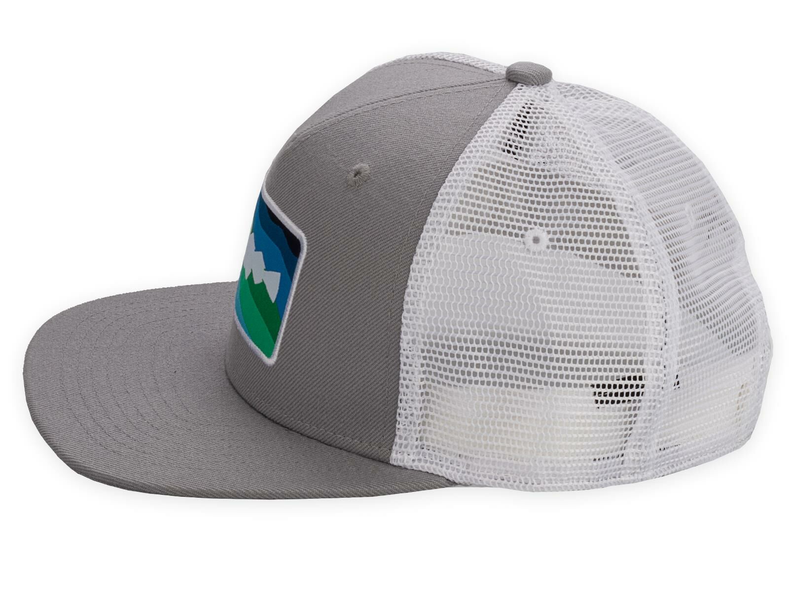 CAMO-Tackle Mesh Snapback Cap (hellgrau/weiß)