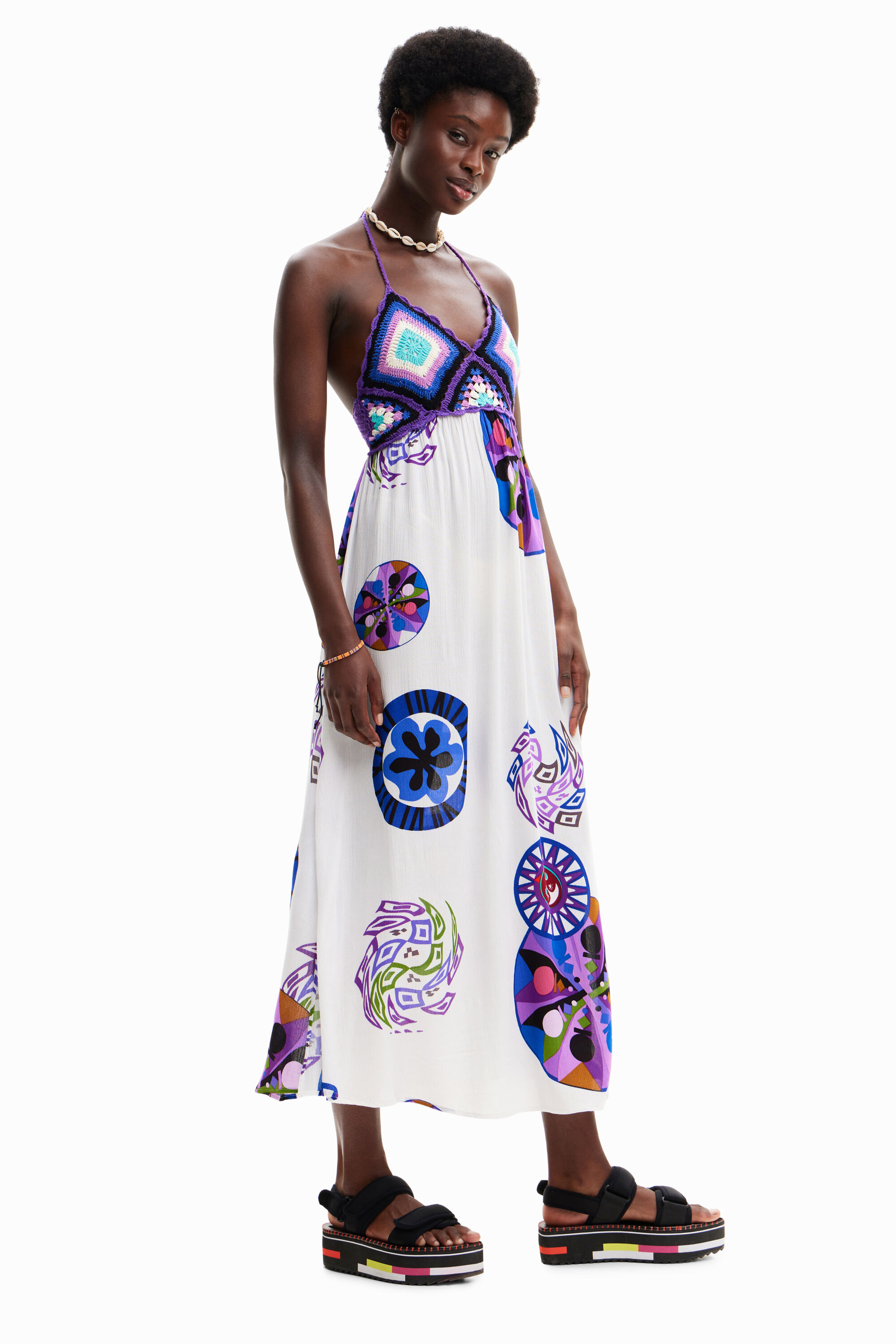Robe longue crochet M. Christian Lacroix