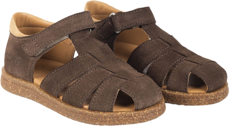 ANGULUS Sandal med justerbar velcrolukning 1780/2740 dark taupe/camel