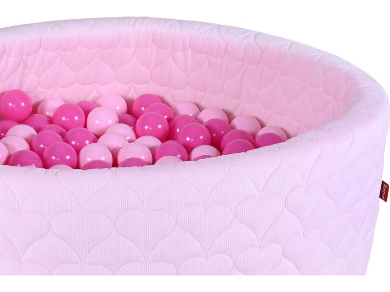 Knorrtoys Bällebad Rosa mit Herzen inkl. 300 Bälle Rundes Bällebad