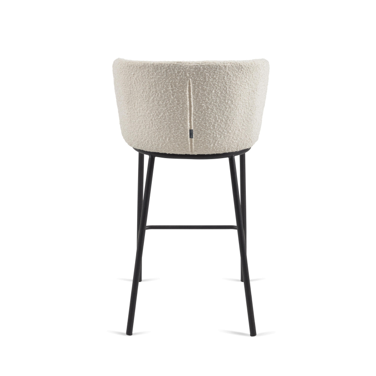 Kave Home Ciselia barkruk 65 chenille beige