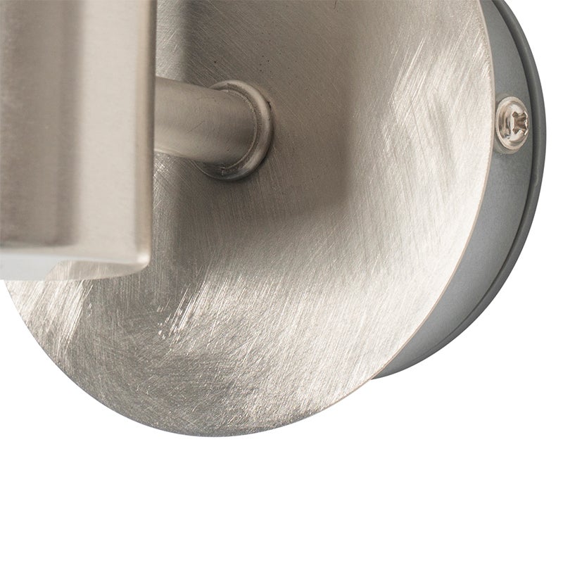 Moderne stalen wandlamp IP44 - Cedaric Up