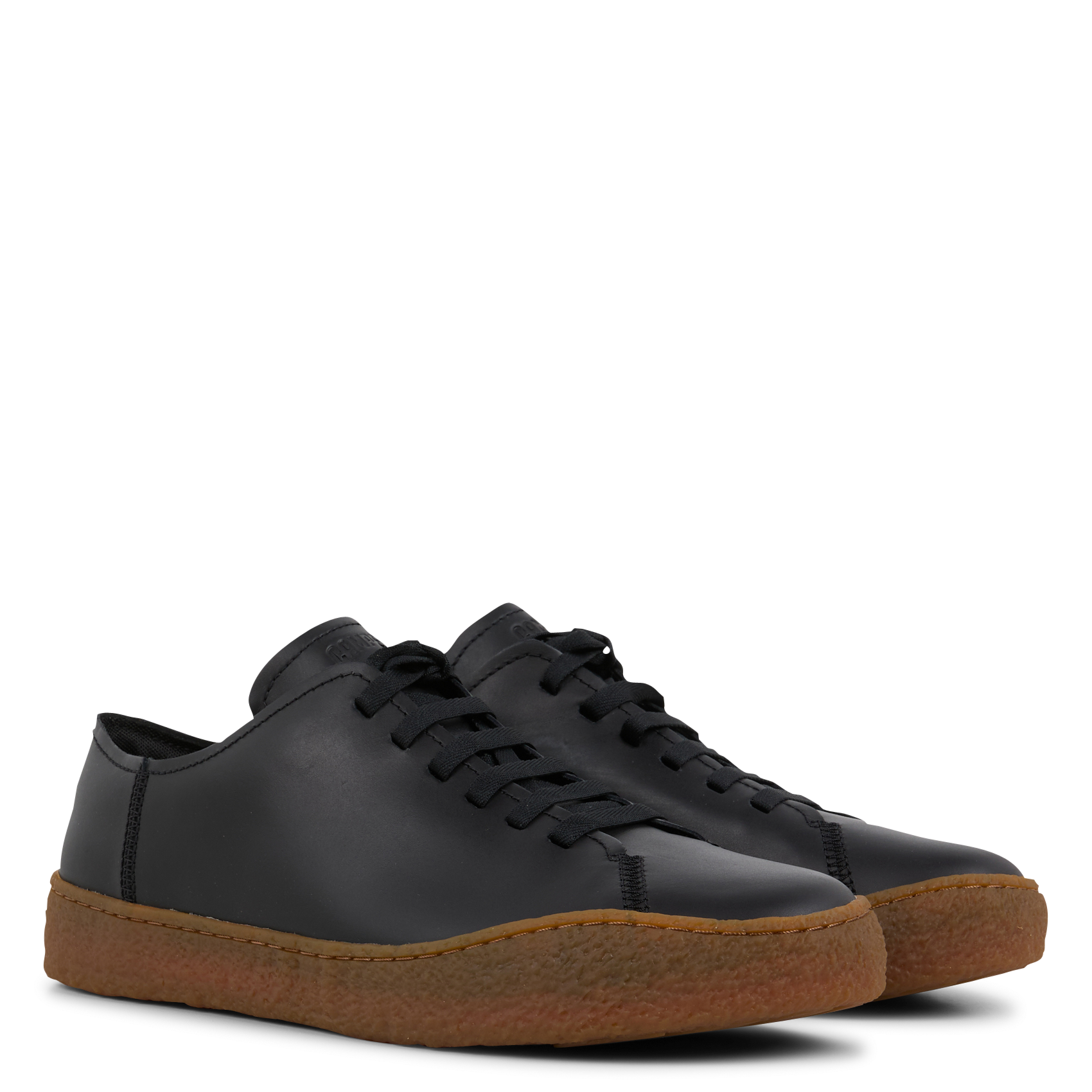 PEU TERRENO - Baskets basses en cuir | Noir