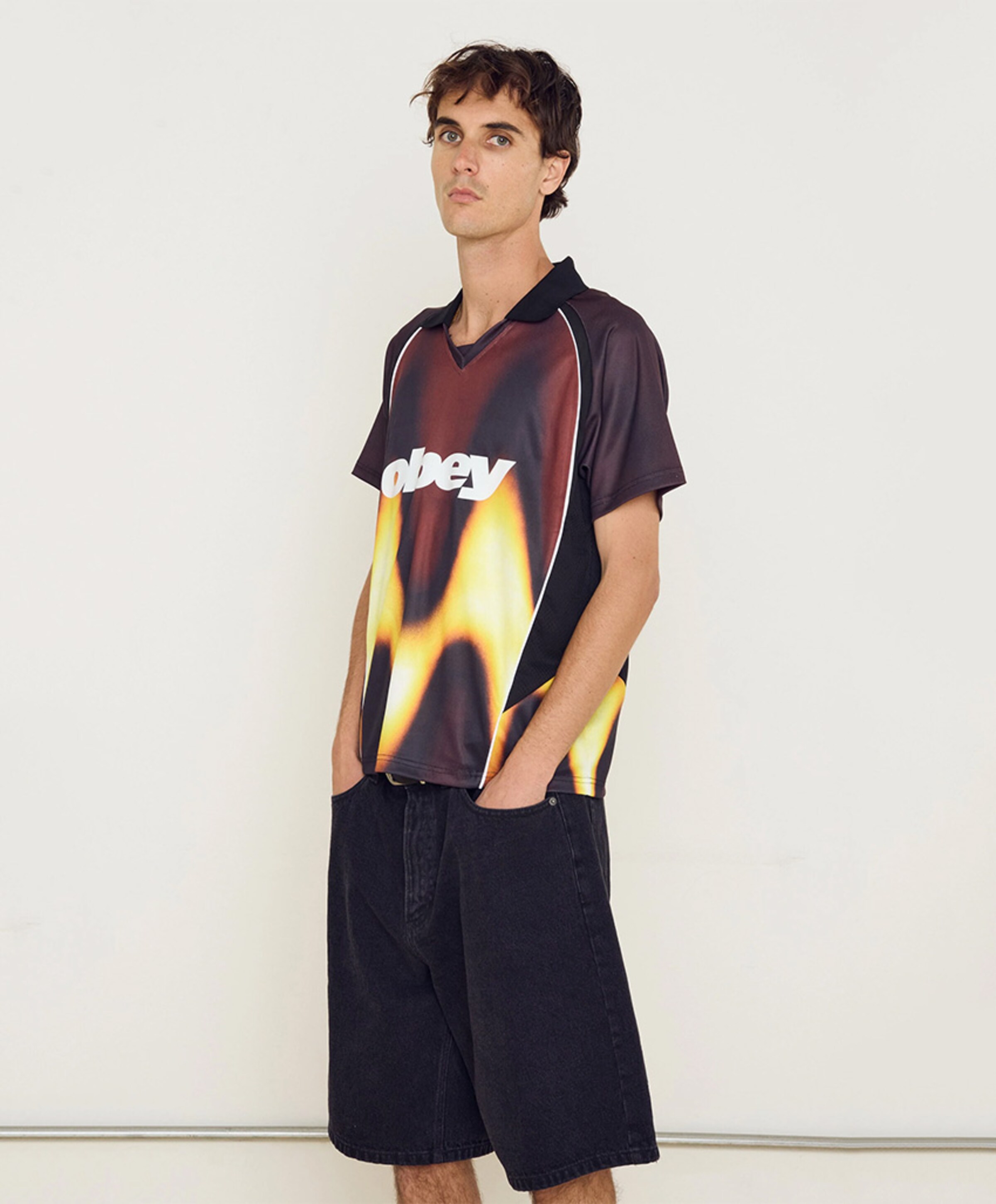 Obey Heren polo bordeaux