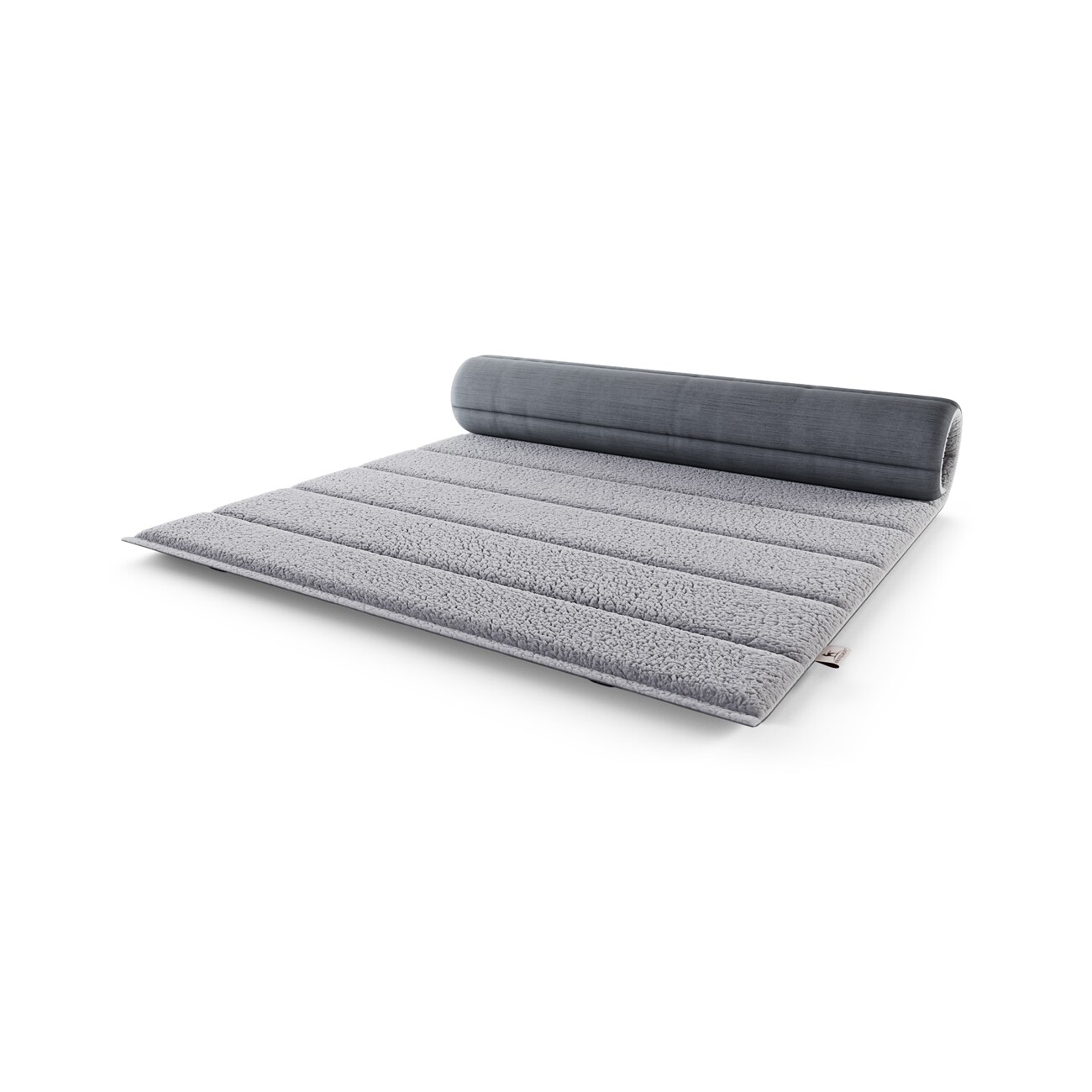 Knuffelwuff tragbare Reisematte Linea Travel aus Velours grau L