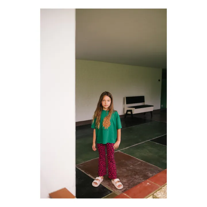 Daily Brat Pantalon Flare Léopard | Rose