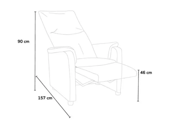 Fauteuil relax inclinable en similicuir repose-pieds WALT