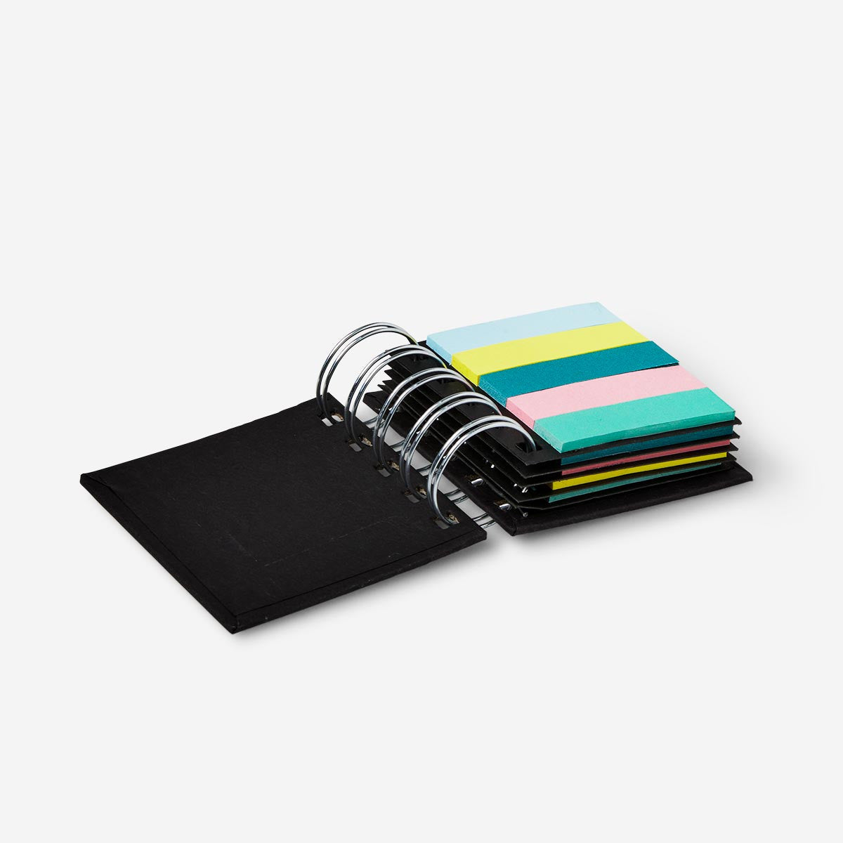 Sticky Memos-sæt med sort spiralindbinding