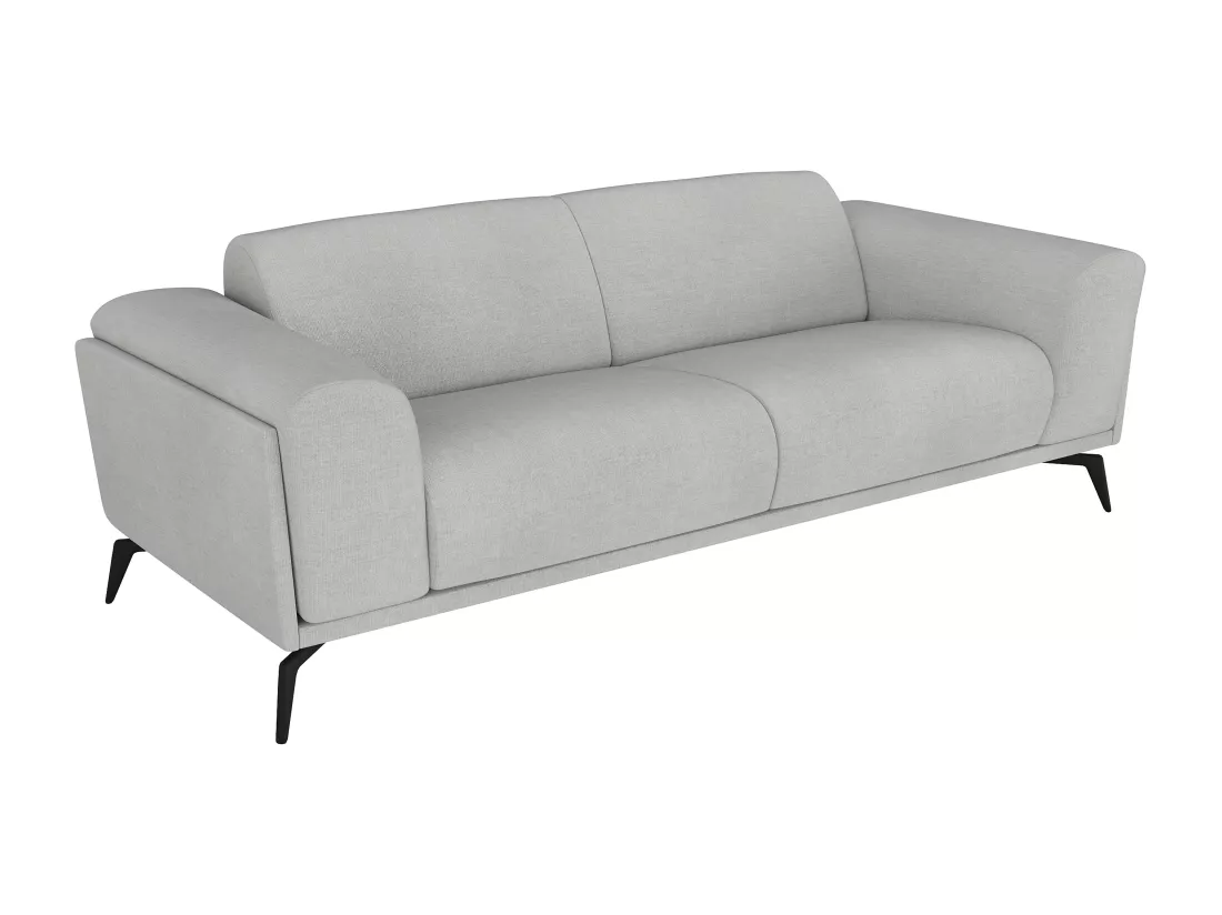 Canapé 3 places en tissu gris clair VUSARI