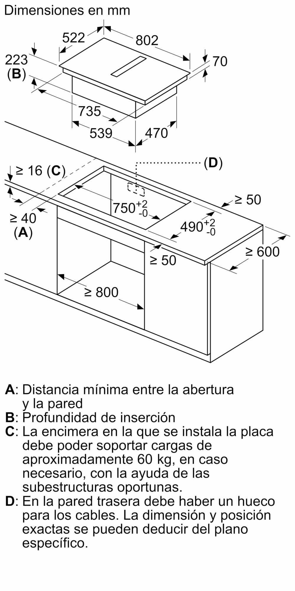 Placa de indução Série 4 com exaustor integrado de 80 cm sem perfis PVS811B16E