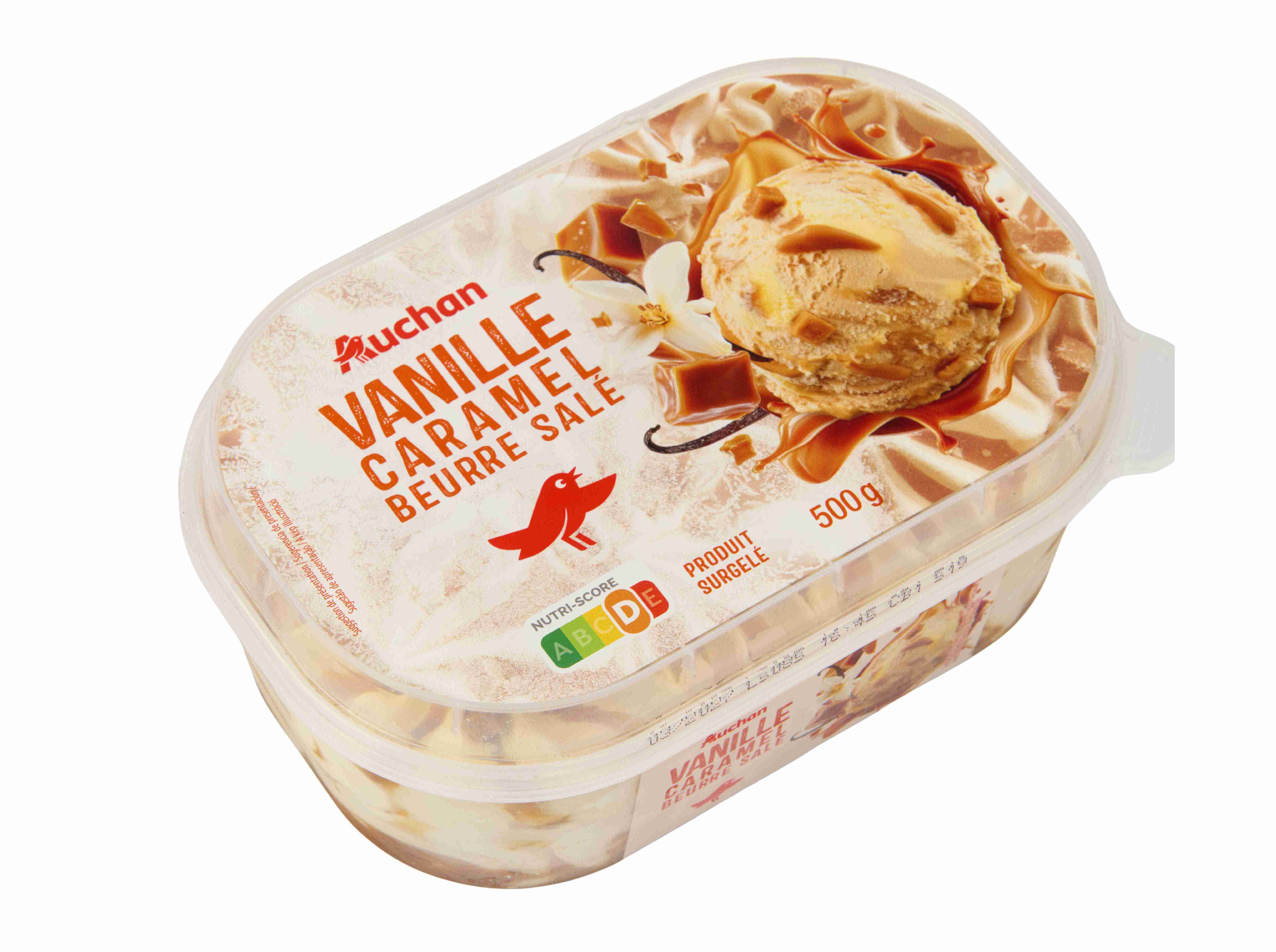 GELADO AUCHAN CARAMELO SALGADO 900ML