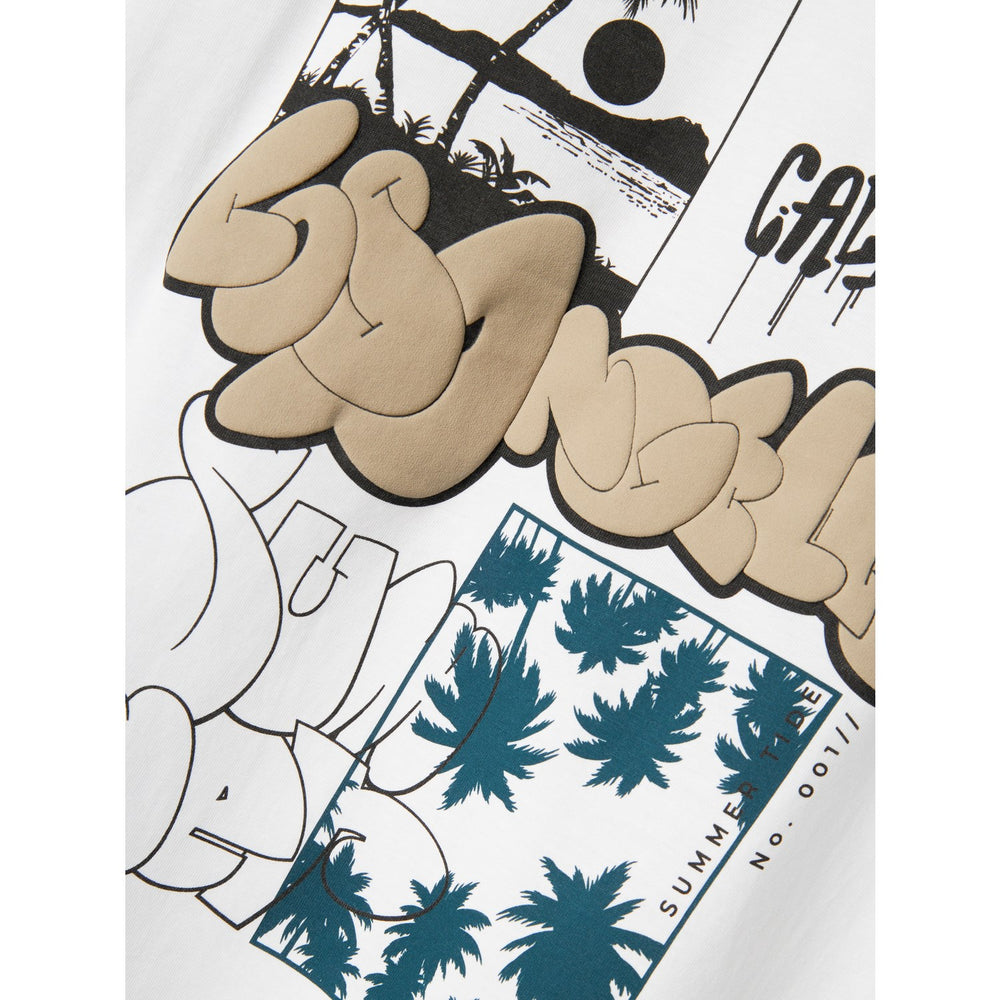 Køb Name It Bright White Gulf Coast Zulla Regular T-Shirt Noos