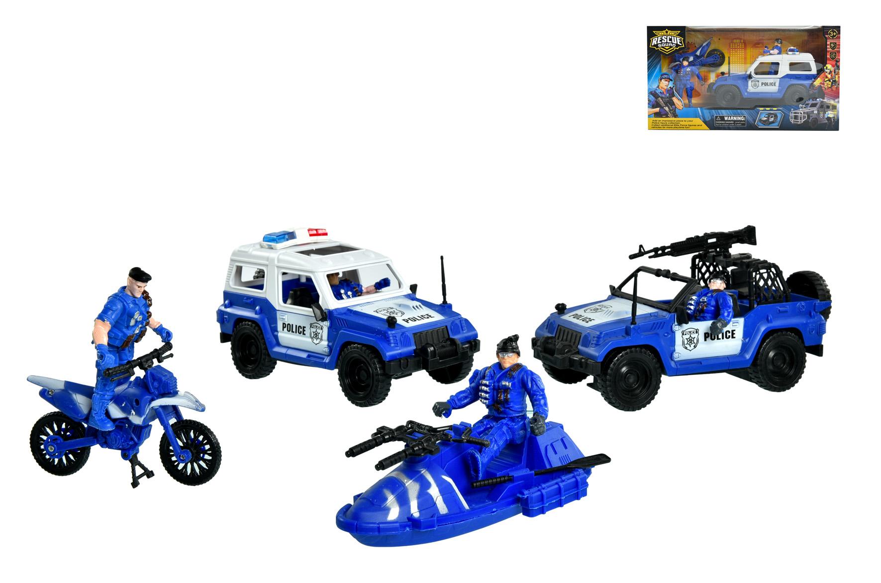 SET POLICIERS ET 2 VEHICULES