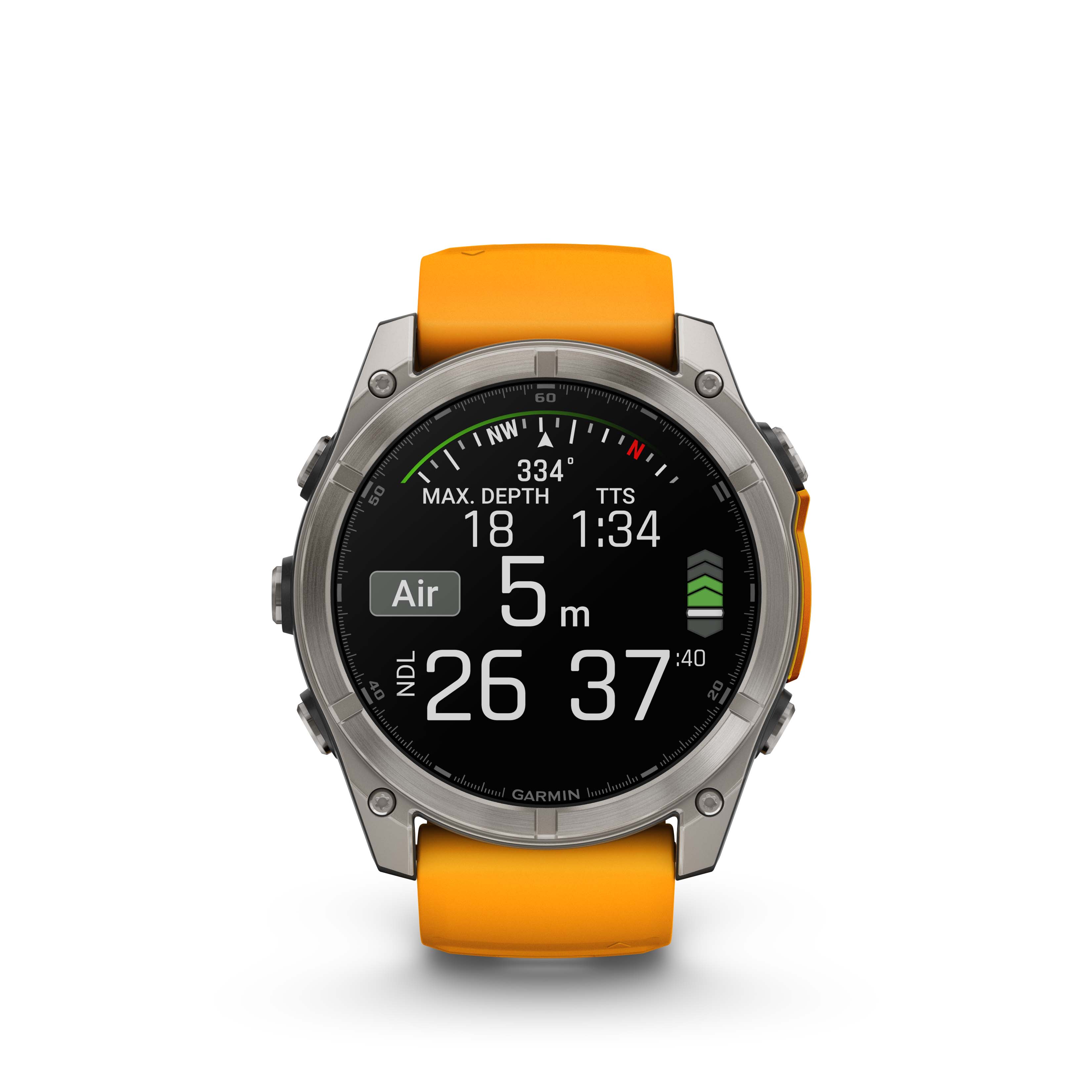 Garmin Fenix 8 47mm Amoled Sapphire Titan/Orange