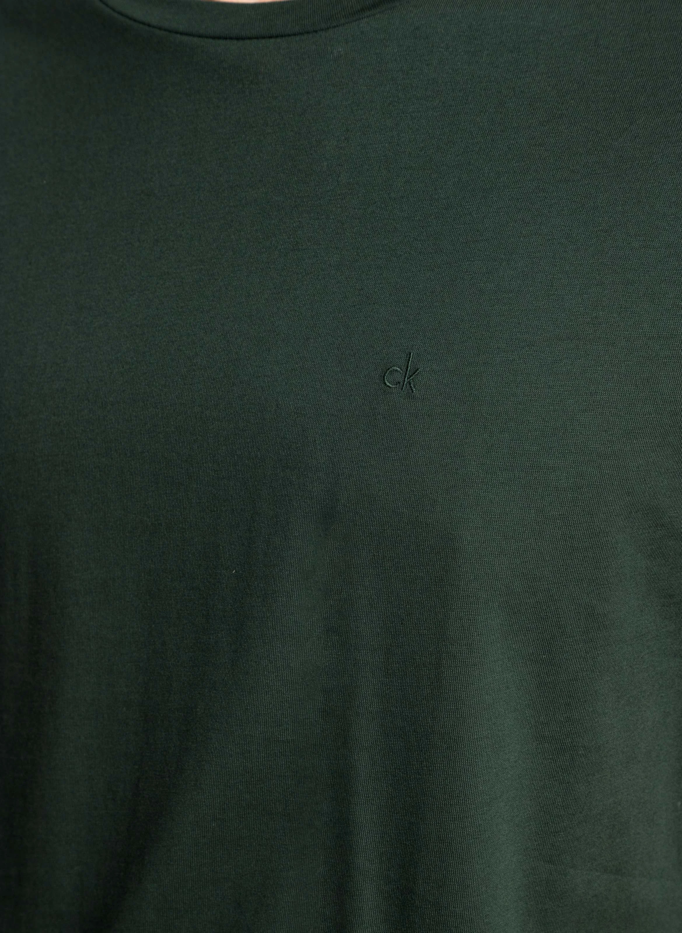 Tee-shirt col rond en coton bio | Vert