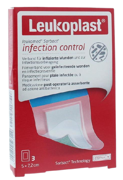 Leukoplast Leukomed Sorbact 7.2 x 5 cm 1st