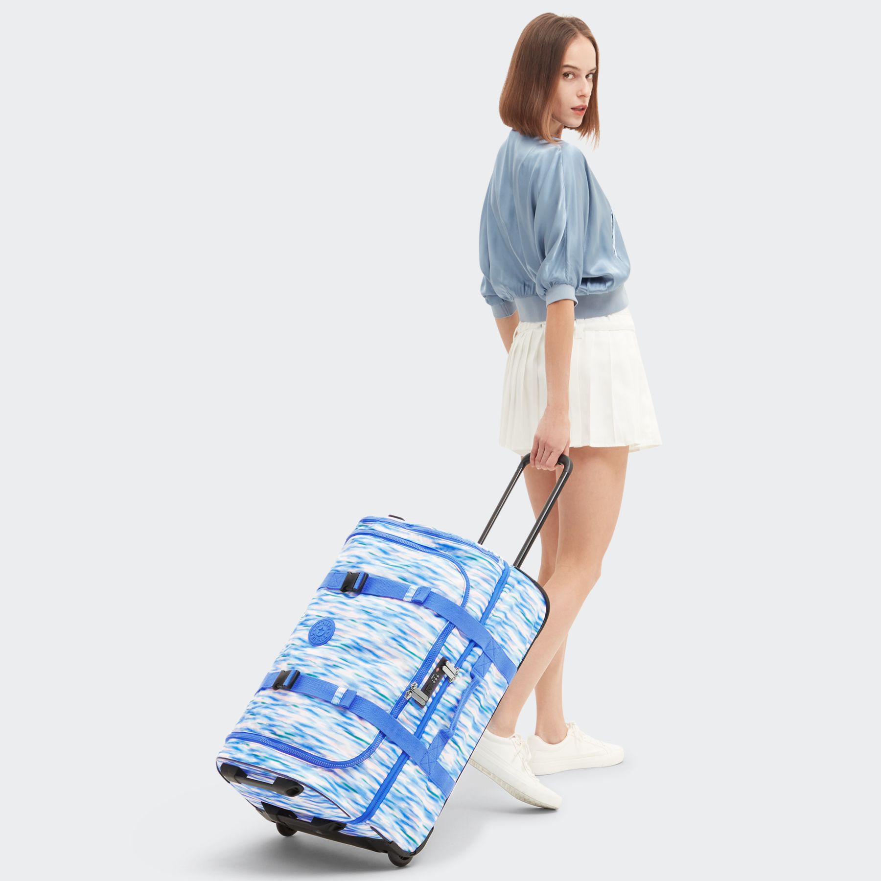 AVIANA M Valise à roulettes de taille moyenne avec sangles ajustables - Diluted Blue