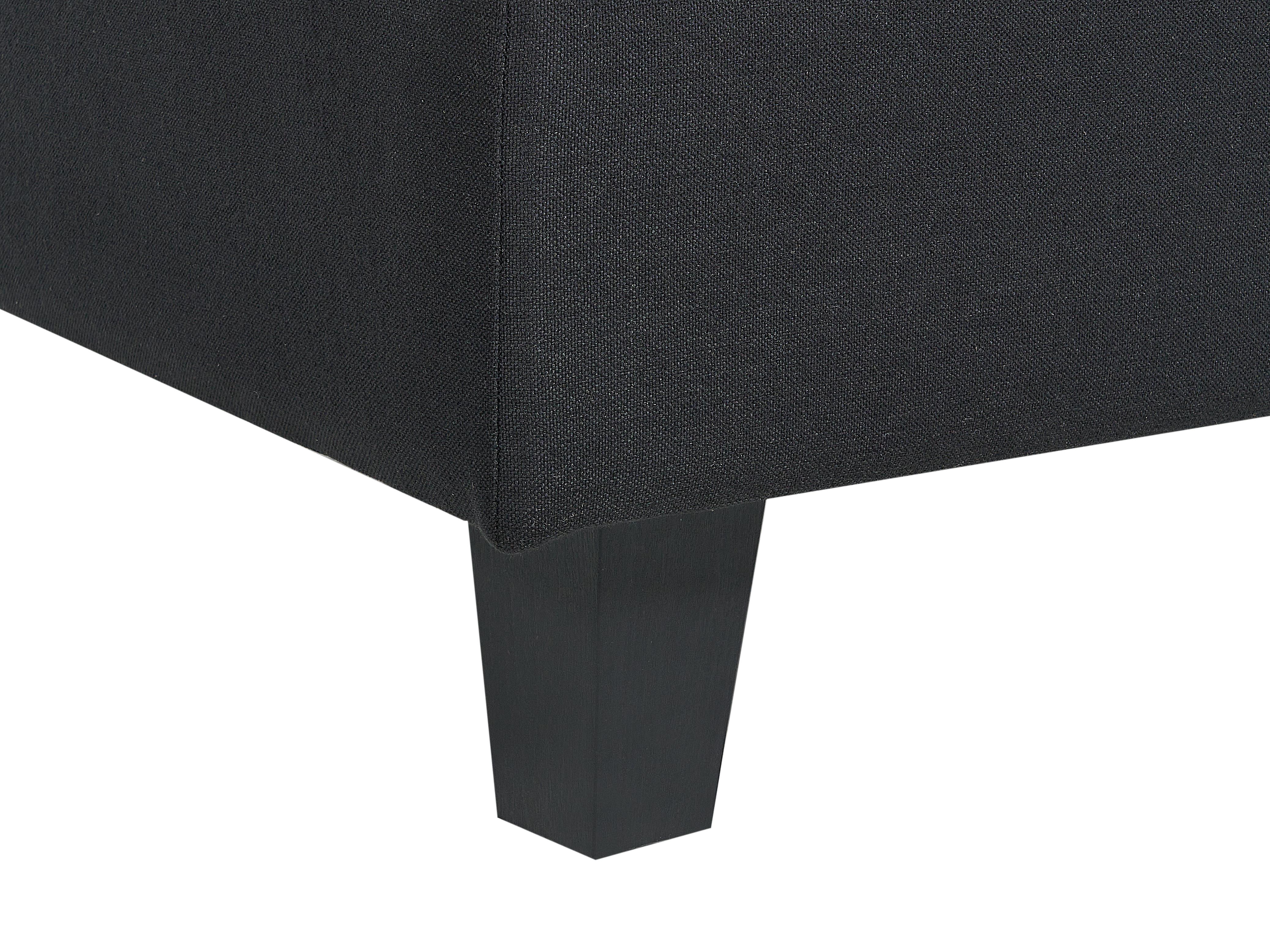 Modulaire bank 3-zits UNSTAD Stof Zwart met ottomaan