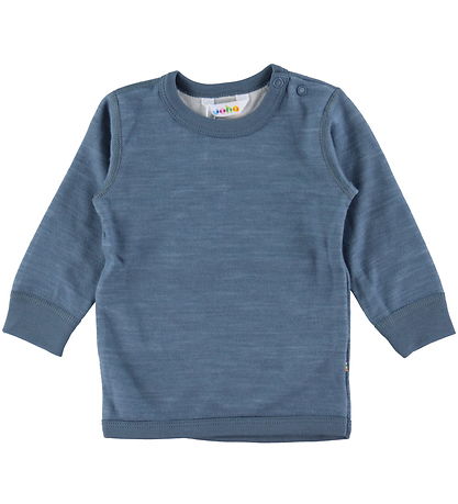 Joha Bluse - Wolle/Bambus - Blau