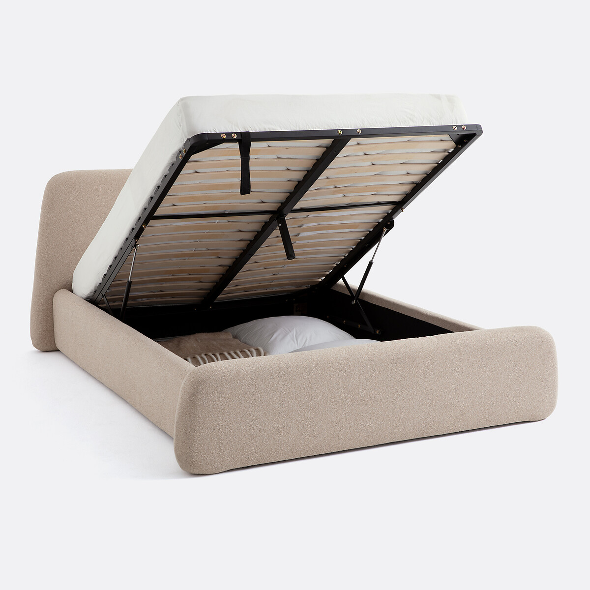 LA REDOUTE INTERIEURS<br>Cama baú com estrado dobrável de ripas, Stone
