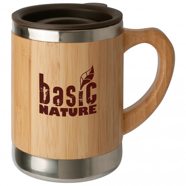 Basic Nature - Tasse en acier inoxydable avec bambou - Tasse