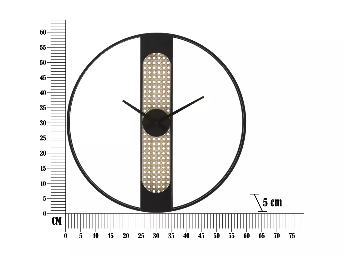 Horloge Murale Rond Ribby - Design Simple avec Motif Central en 