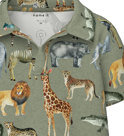 Name It Polo - NmmJale - Oil Green m. Dyr