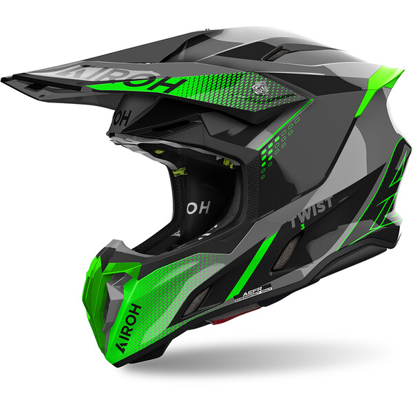 Airoh - Casque Twist 3 Shard Noir / Vert / Brillant
