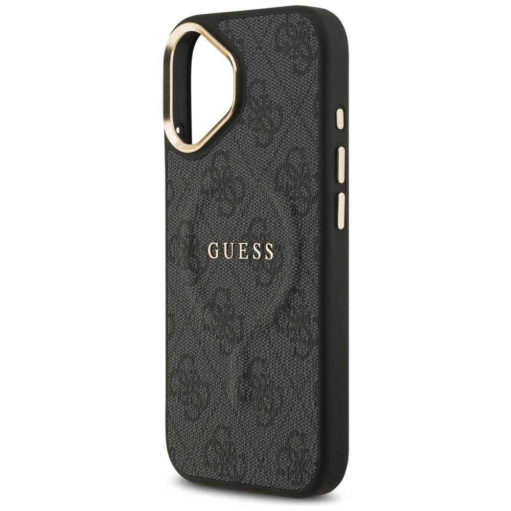 iPhone 17 MagSafe Leder Hardcase Hülle Classic Logo (GUHMP17SP4MSEGCK) - Schwarz