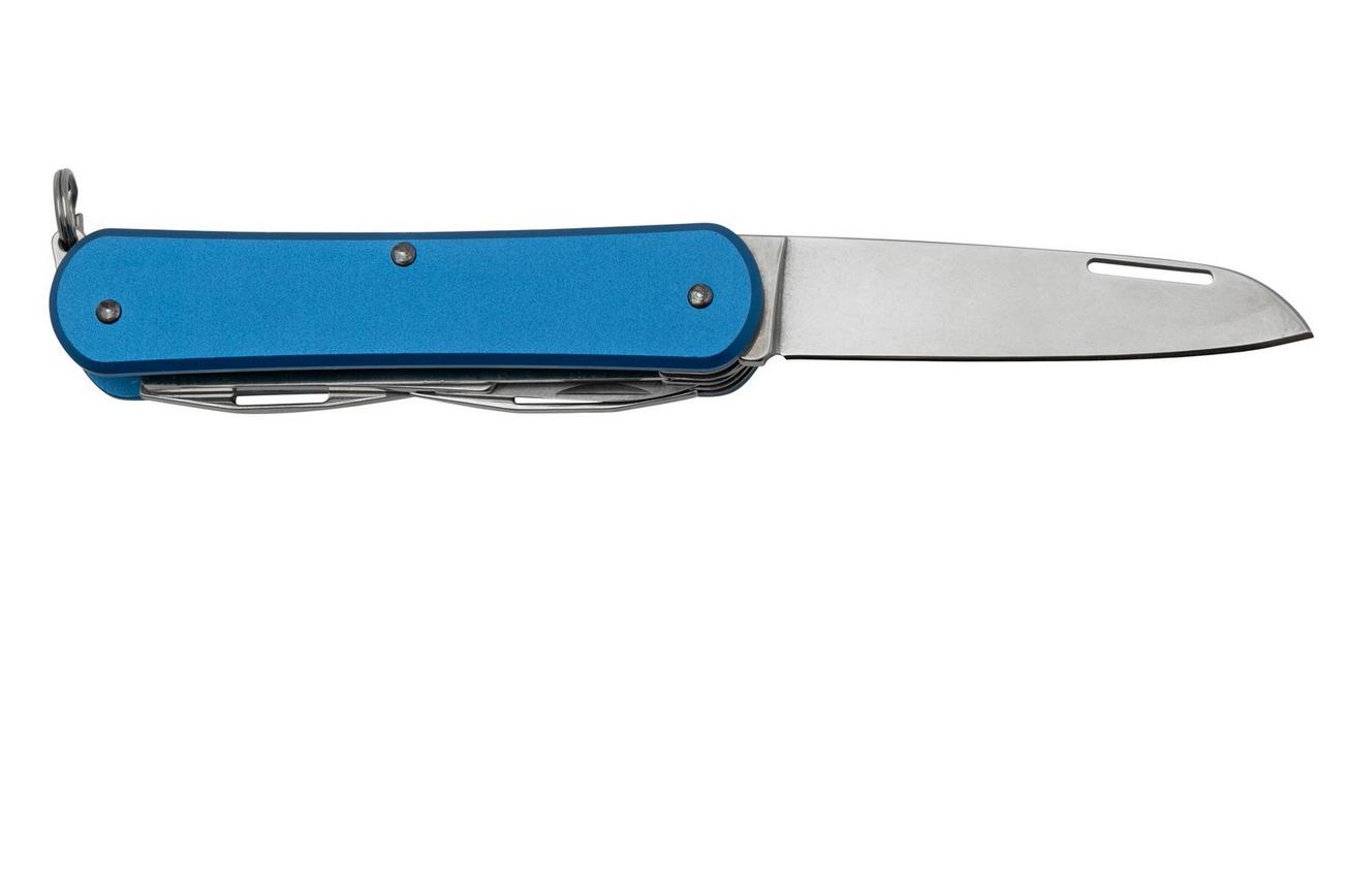 Fox Vulpis 5-Tools FX-VP130-SF5SB, N690Co, Aluminium Sky Blue, Zwitsers zakmes
