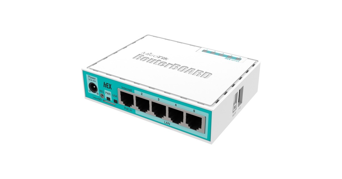 MikroTikhEX RB750Gr3 switch  (Wit, 5x RJ-45)