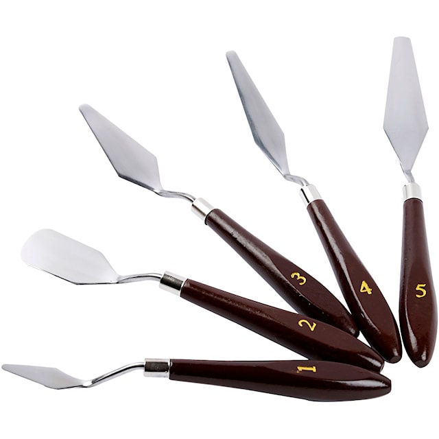 Malekniver, L: 17-23 cm, B: 1,5-2,5 cm, 5 stk./ 1 pk.