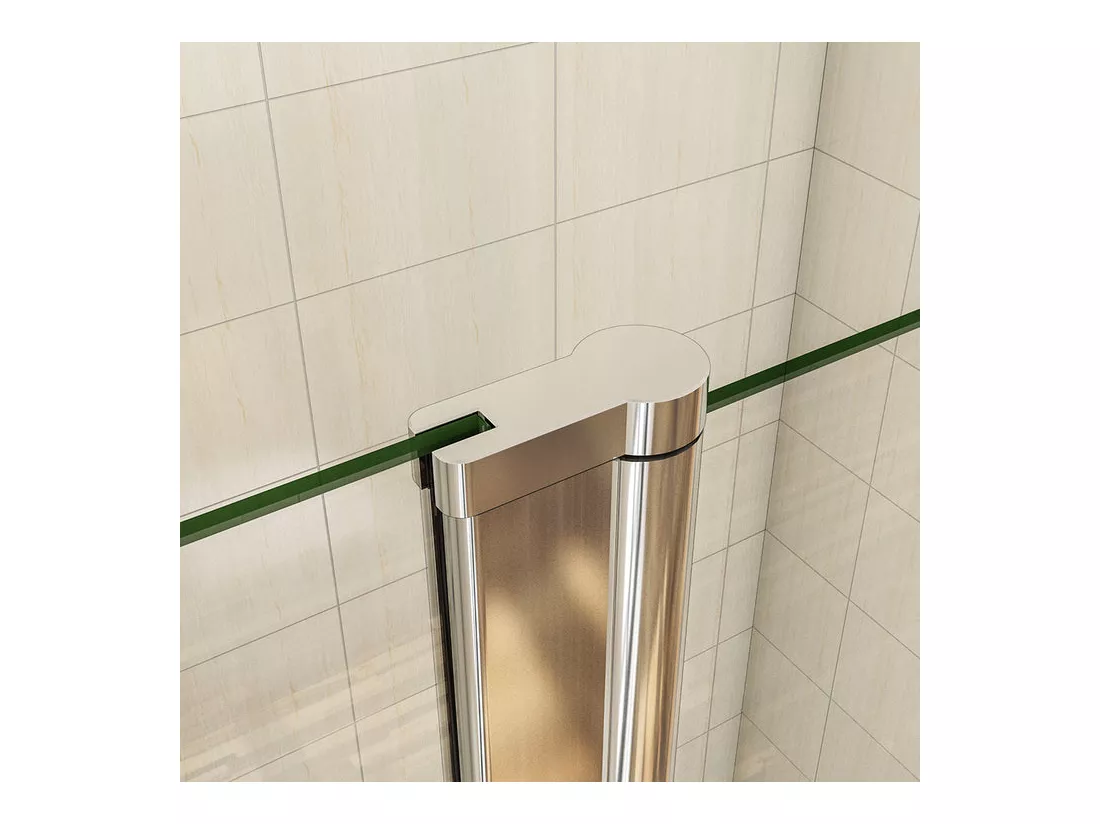 Porte de douche pivotante en 6mm verre securit anticalcaire porte de douche 120cm avec 1 élément fixe Hauteur 197cm
