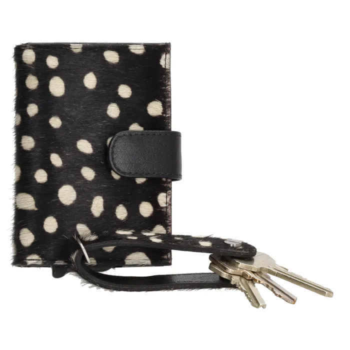 Hide & Stitches Wallowa Safety Wallet Jachtluipaard Zwart Wit