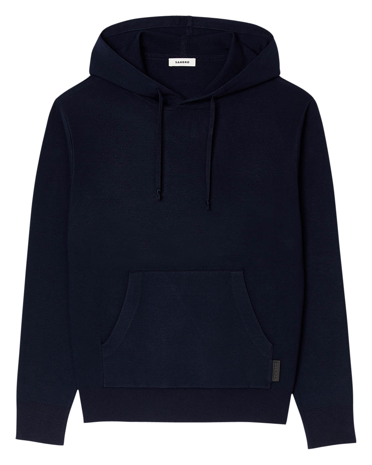 Sweat à capuche droit en maille | Bleu