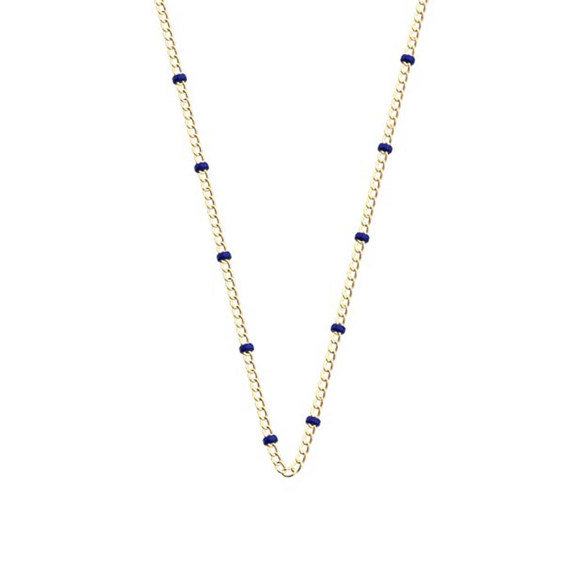 Collier Les Georgettes laiton doré laque bleu marineCollection Les Cadettes
