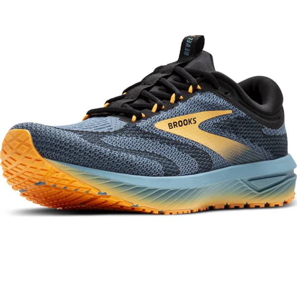 Chaussure running BROOKS REVEL 7 STORM BLUE/BLACK/ORANGE POP