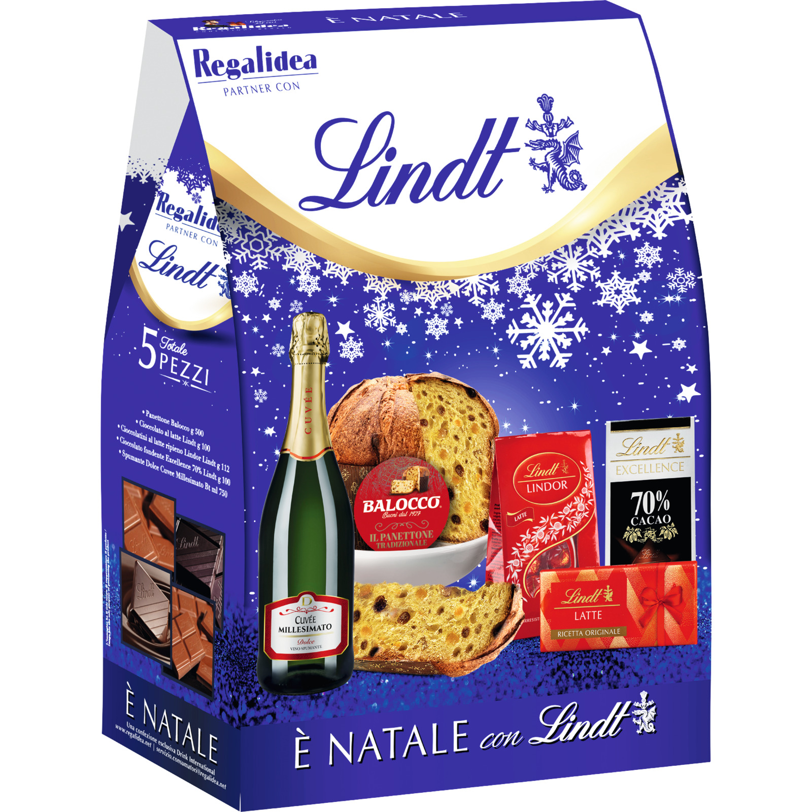 Geschenkkorb Lindt+Natale Panettone 5-t.