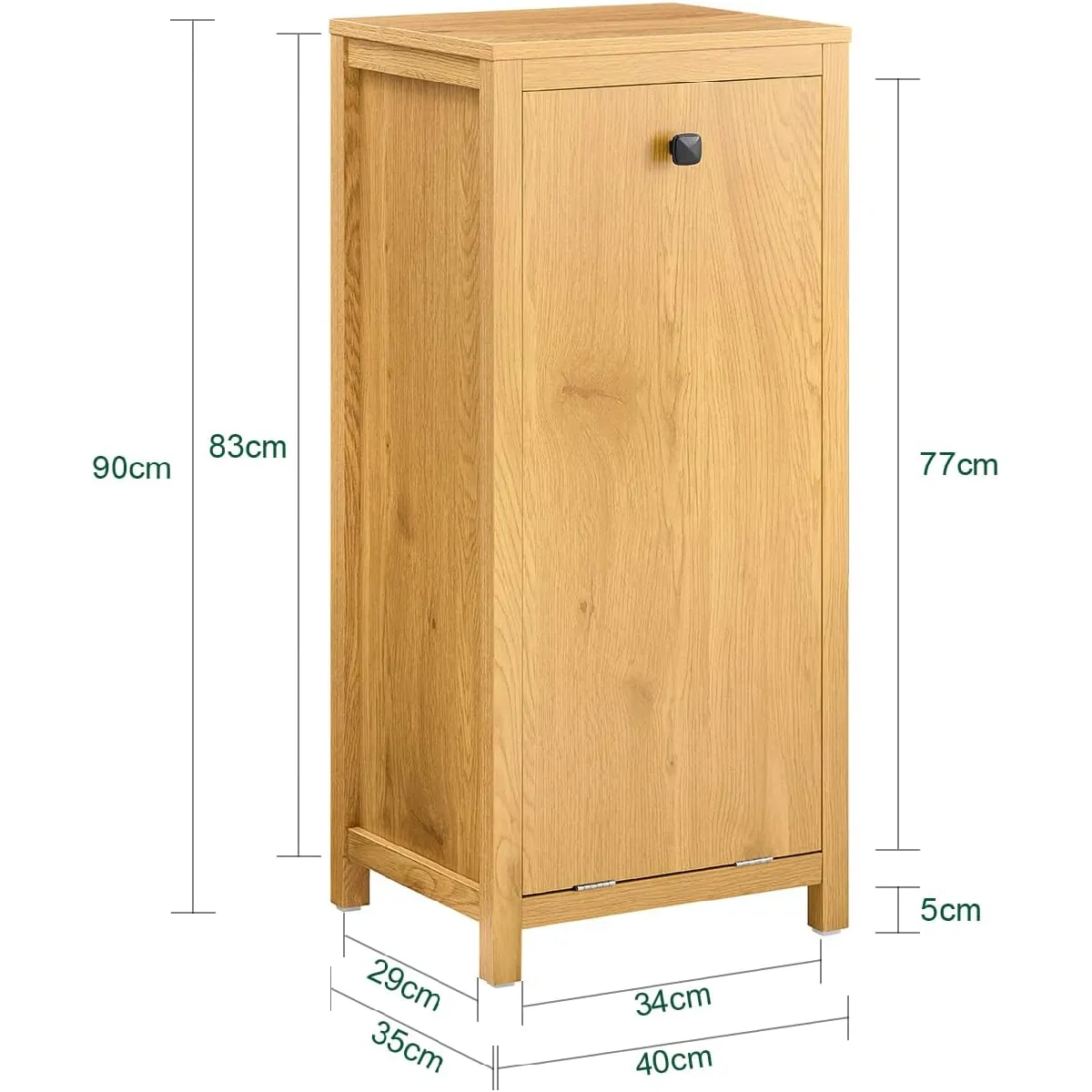 SoBuy BZR96-SN Armoire à linge Naturel foncé