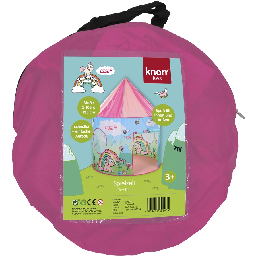 knorr toys® Spielzelt NICI Theodor & Friends rosa