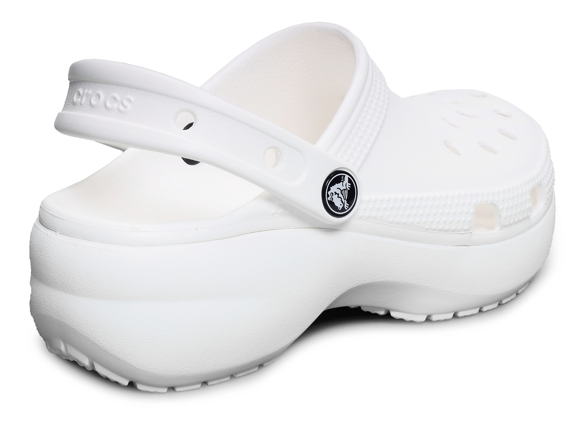 Classic platform clog blanc