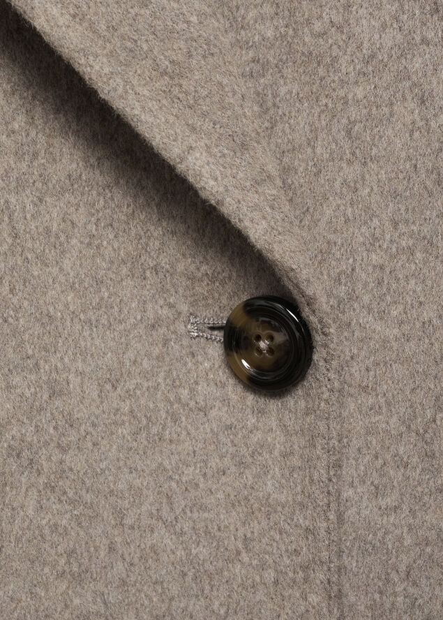 MANGO Handmade oversized wool coat Medium brown