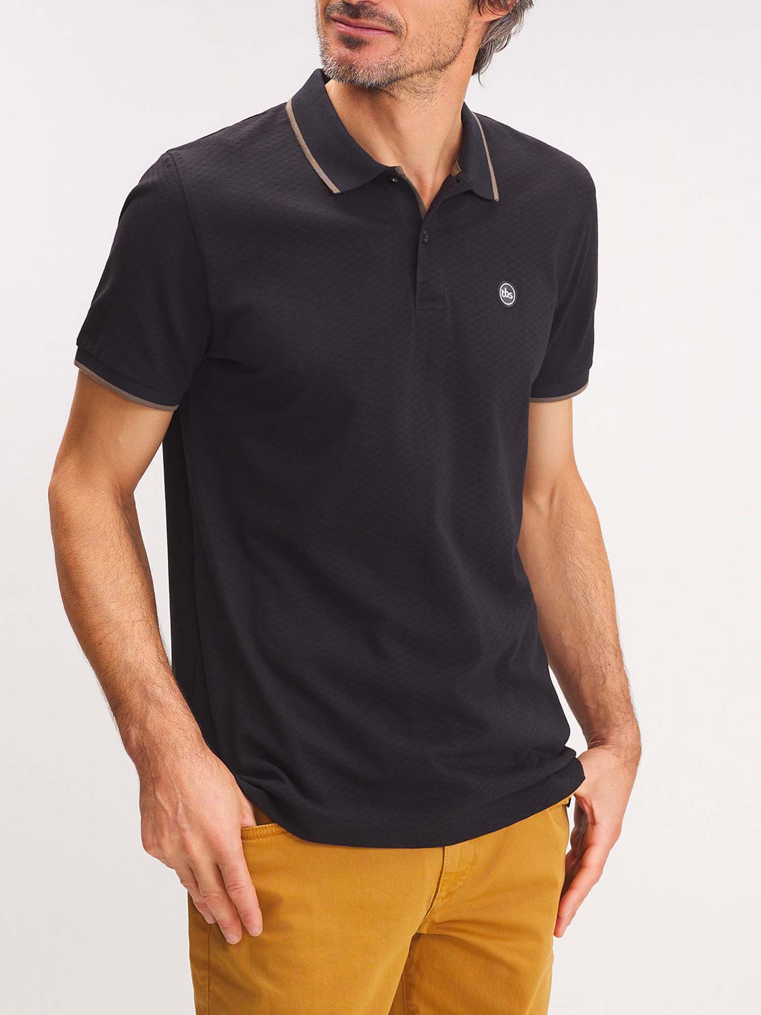 Polo Homme Manches Courtes Noir