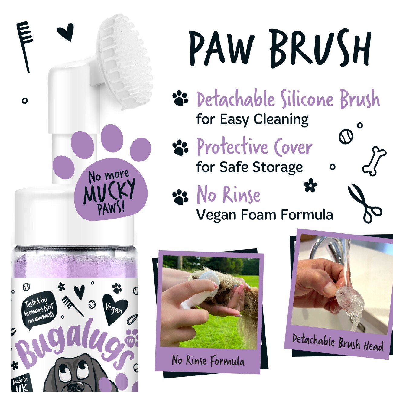 Bugalugs Pfotenreiniger Lavendel & Kamille 200 ml