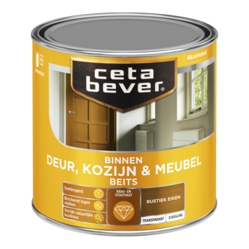 CetaBever Deur, Kozijn & Meubelbeits zijdeglans transparant rustiek eiken 250 ml