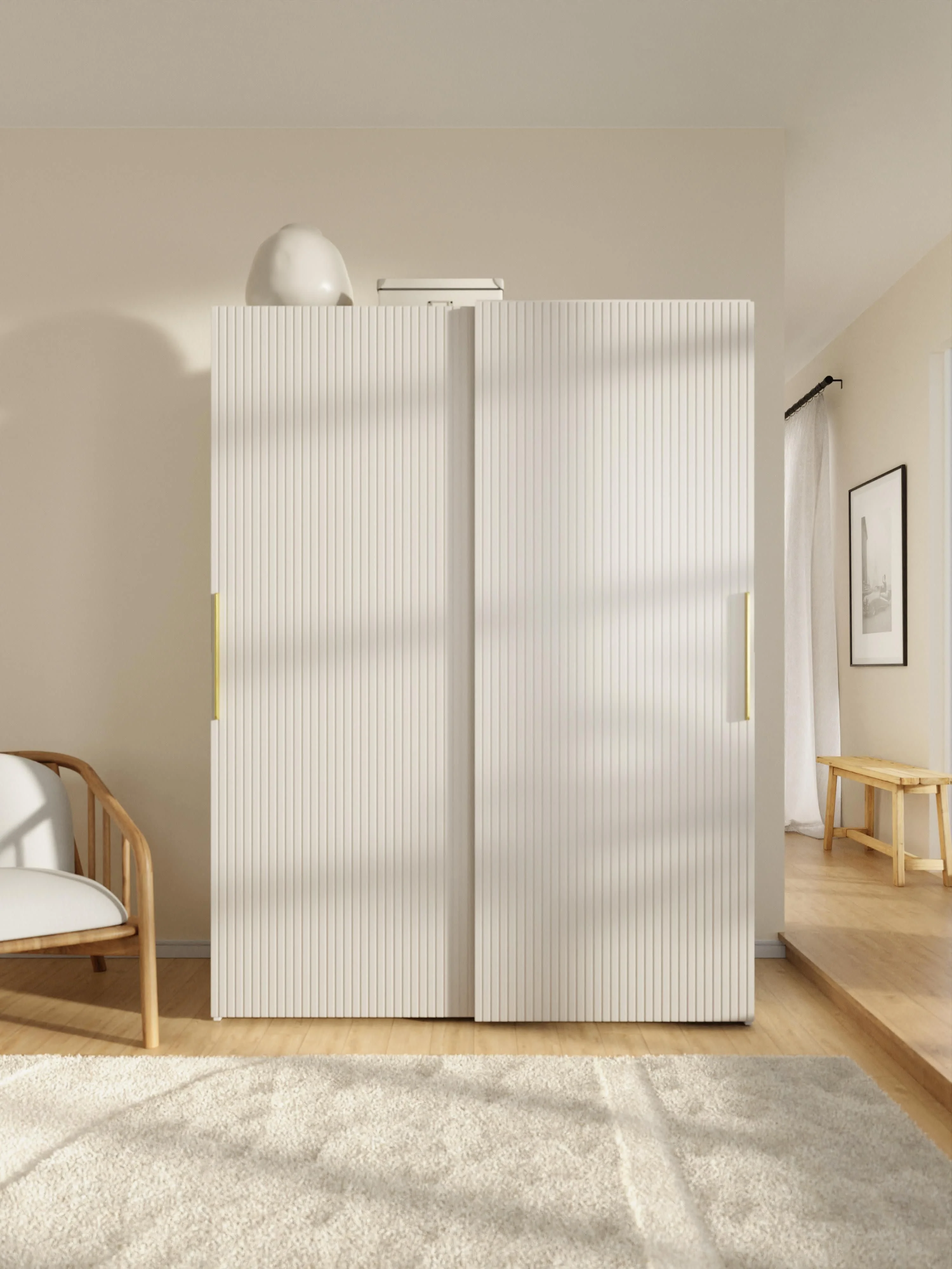 Modulaire schuifdeurkast Simone, 150 cm breed, diverse varianten